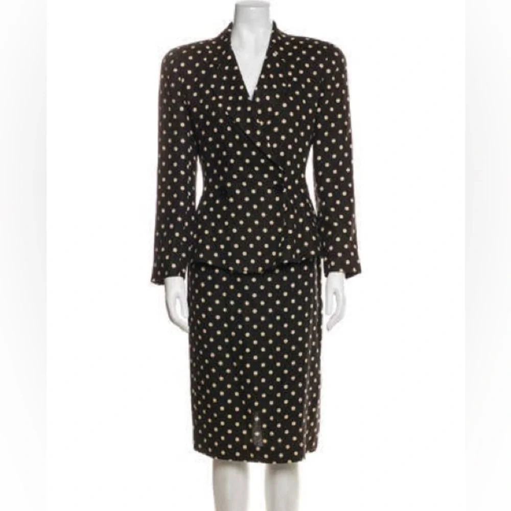 Vtg Christian Dior 1994 Polka Dot Blazer